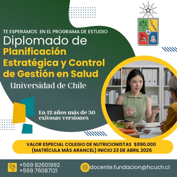 Diplomado de Planificación Estratégica y Control de Gestión en Salud, versión Colegio de Nutricionistas de Chile, 2025